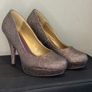 Madden Girl Atonee Glitter Platform Stiletto Heels – Size 7 | Prom & Party Ready